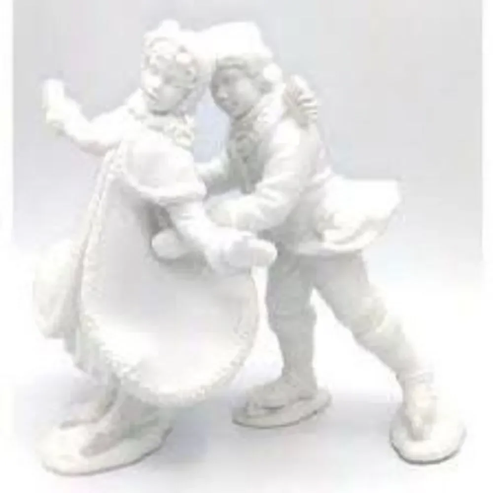 Department 56 Porcelain Winter Waltz Skaters Silhouette Holidays Retired
